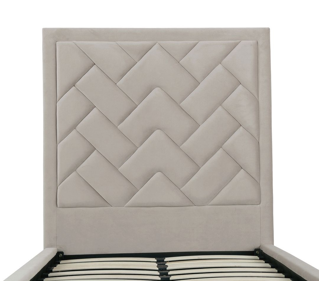 Crosby Velvet Platform Twin Size Bed