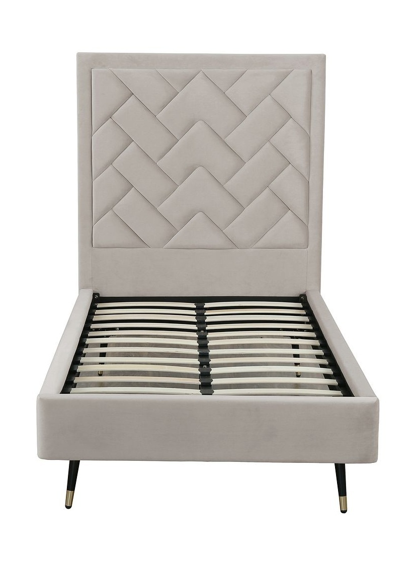 Crosby Velvet Platform Twin Size Bed