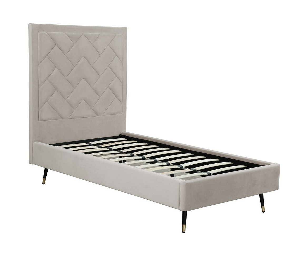 Crosby Velvet Platform Twin Size Bed
