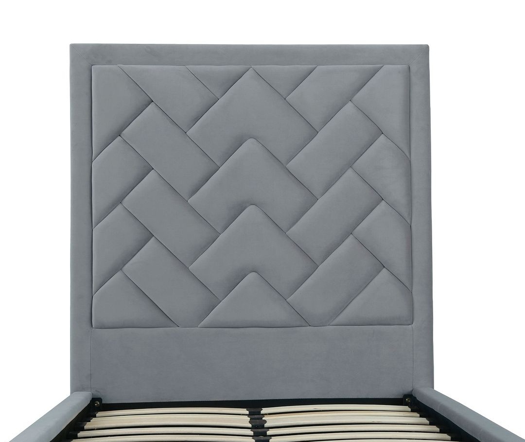 Crosby Velvet Platform Twin Size Bed