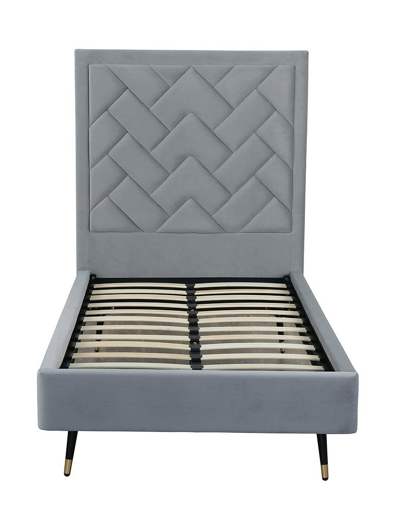 Crosby Velvet Platform Twin Size Bed