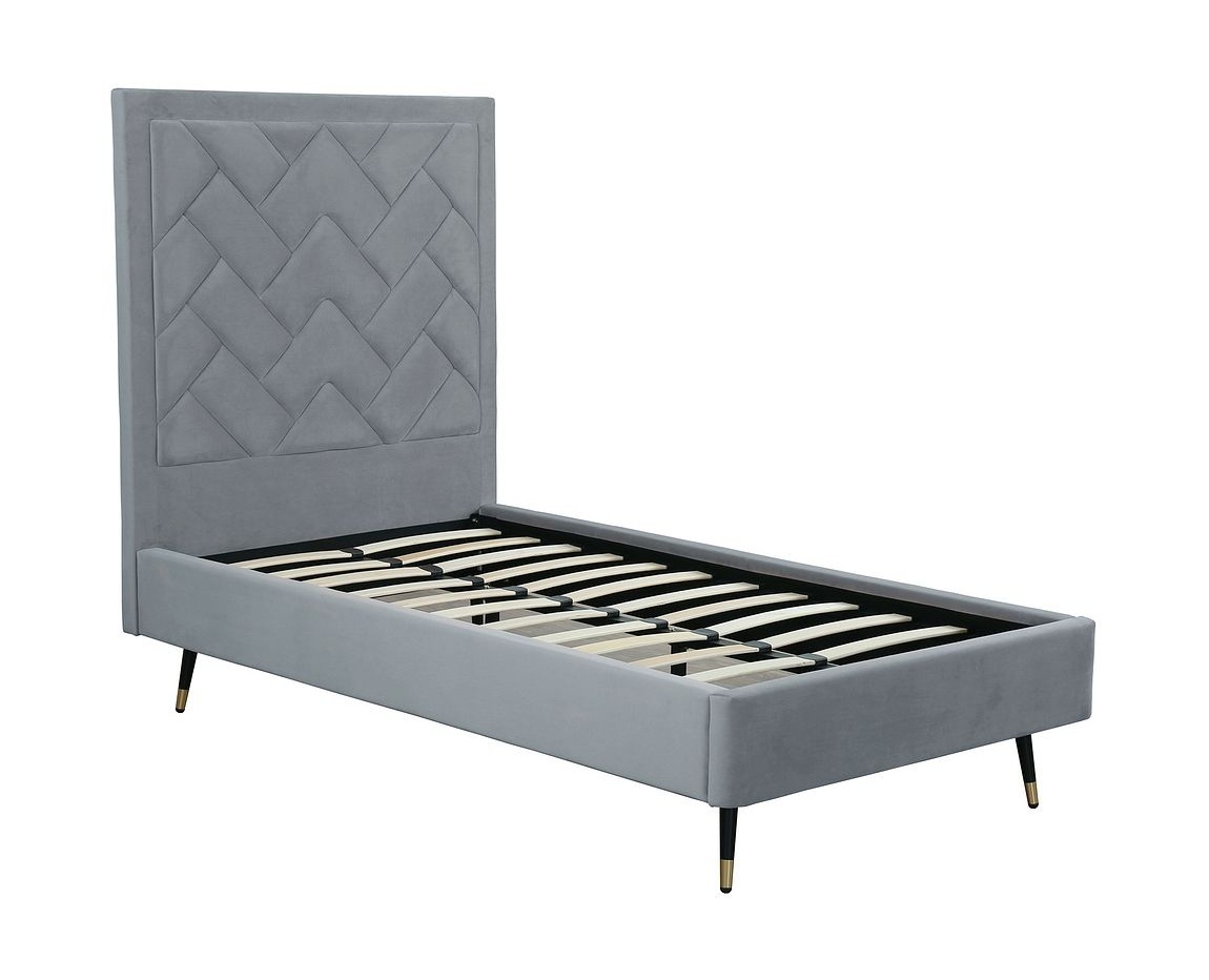 Crosby Velvet Platform Twin Size Bed