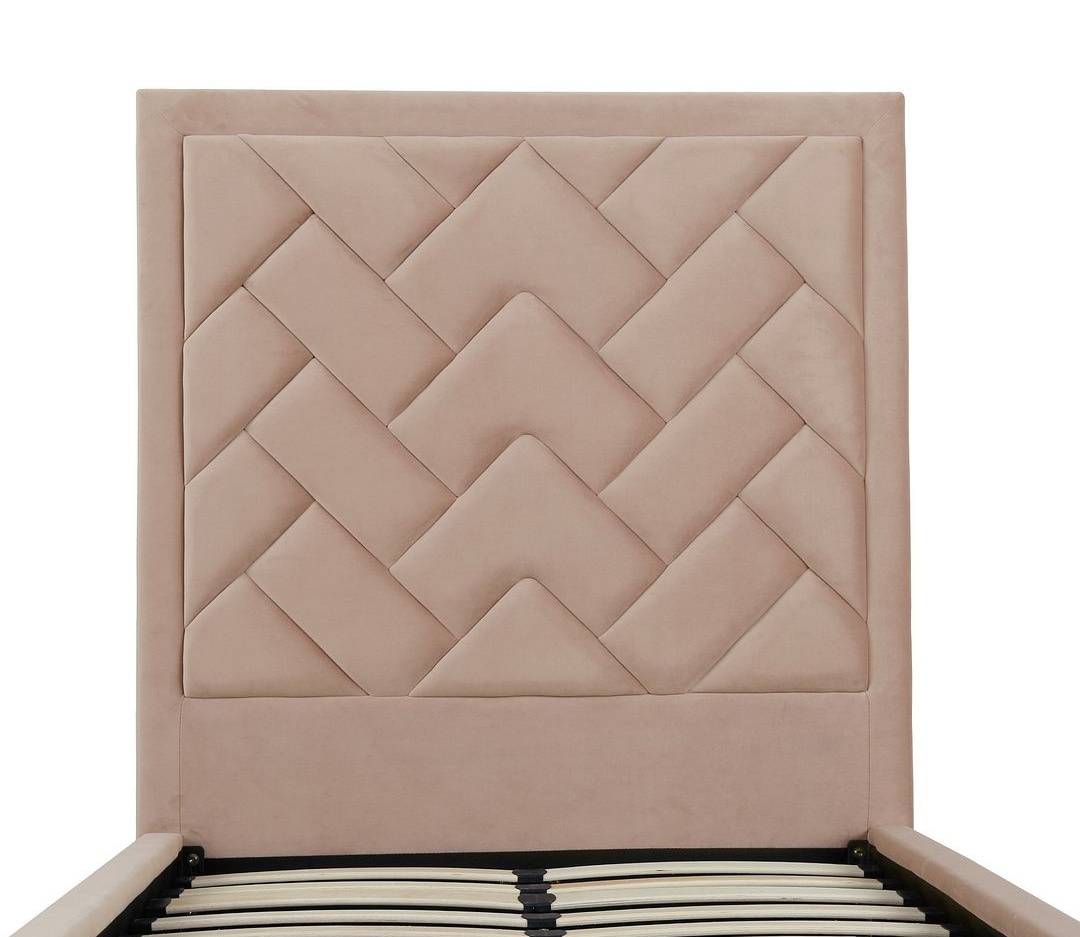 Crosby Velvet Platform Twin Size Bed