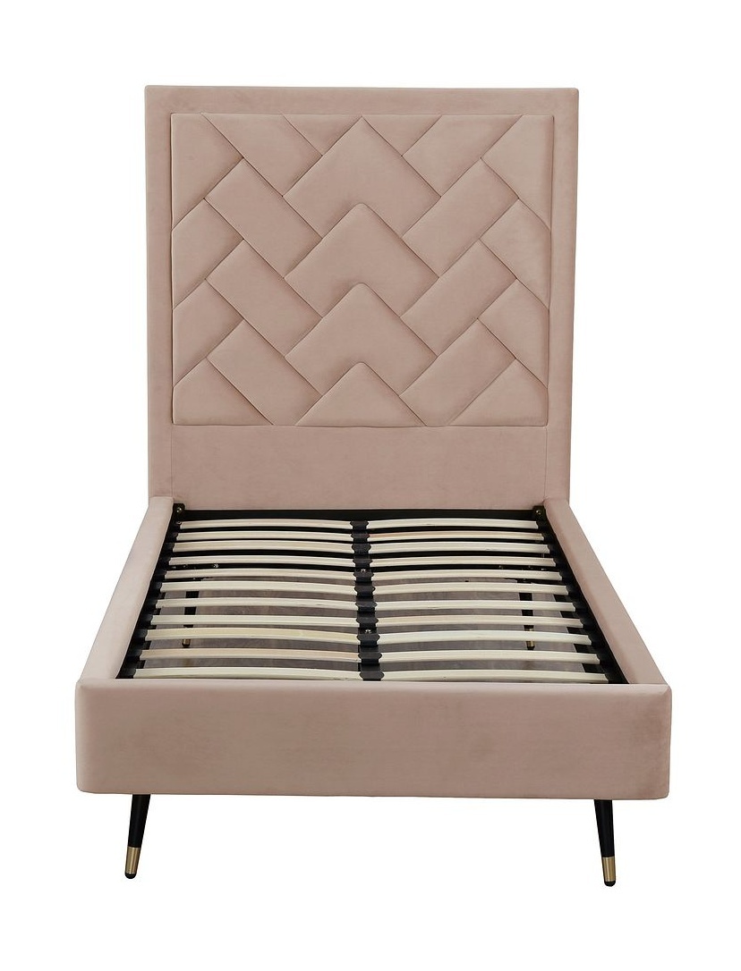 Crosby Velvet Platform Twin Size Bed