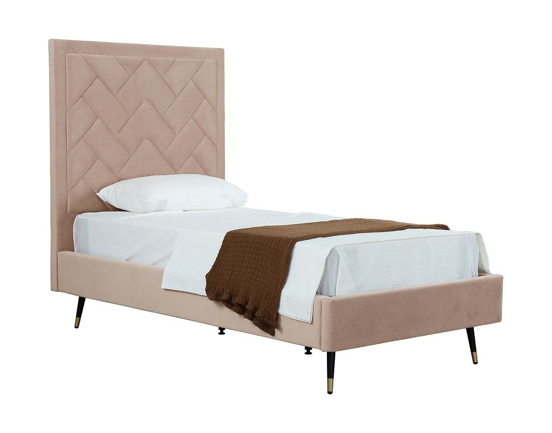 Crosby Velvet Platform Twin Size Bed