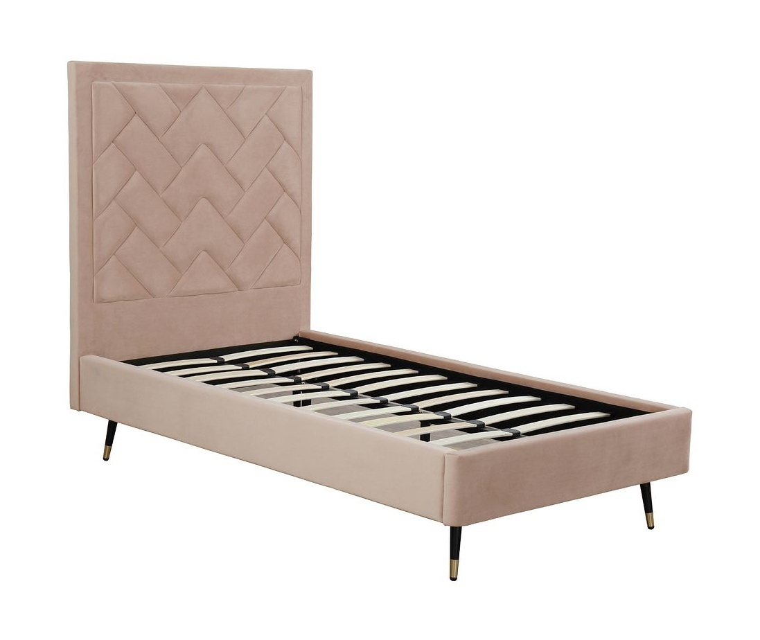 Crosby Velvet Platform Twin Size Bed