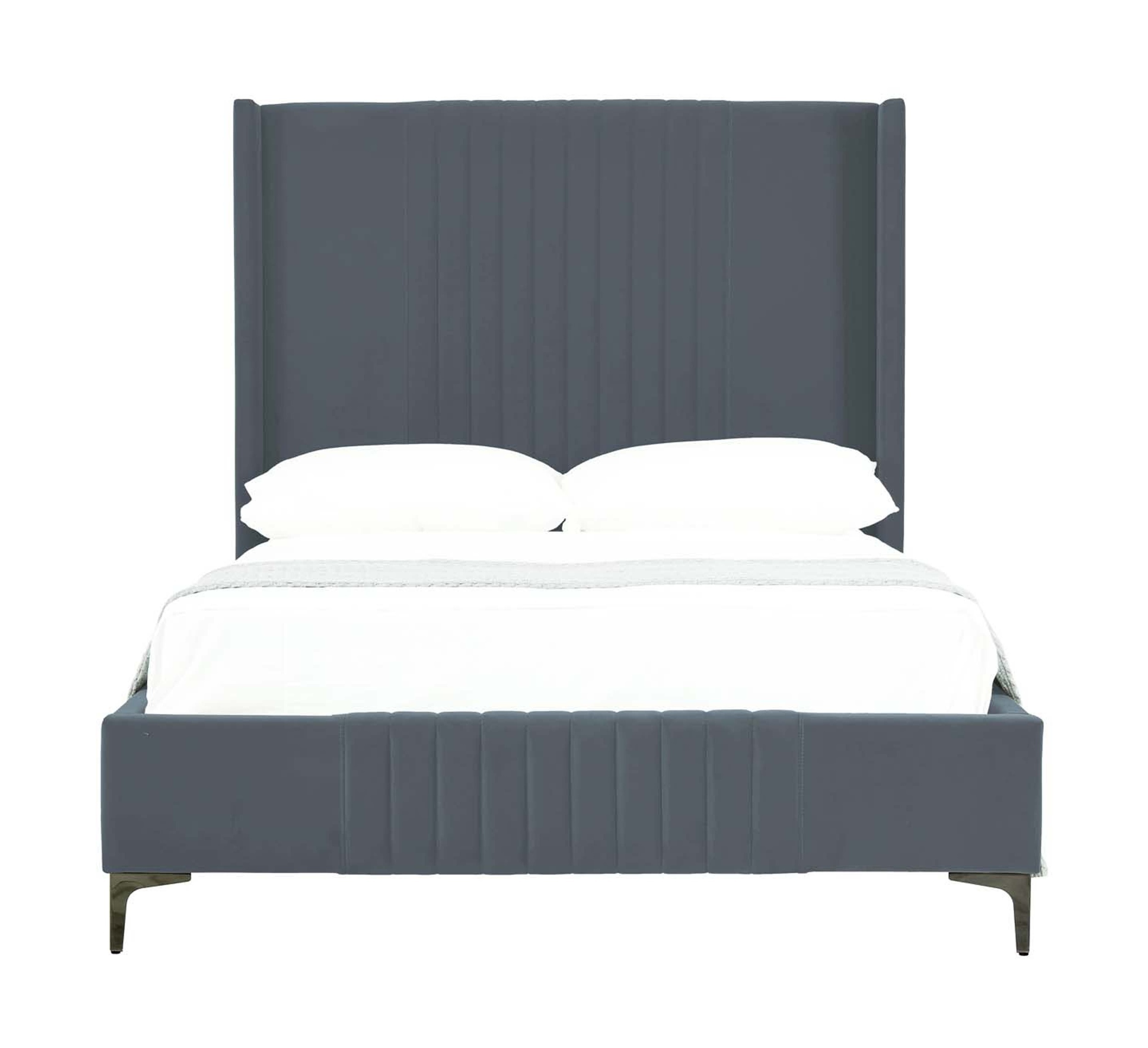 Promenade Velvet Platform Full Size Bed