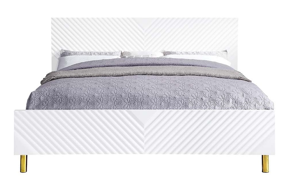 Gaines Wood/Metal Panel Bed