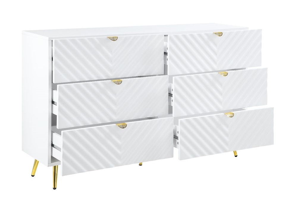 Gaines Wood/Metal Panel Bedroom Set