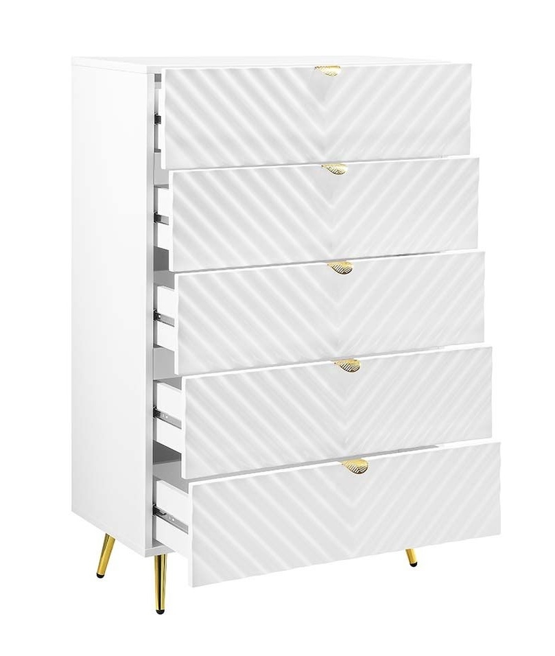 Gaines Wood/Metal Chest w/5 Drawers