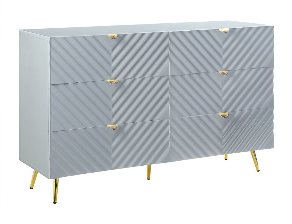Gaines Wood/Metal Panel Bedroom Set