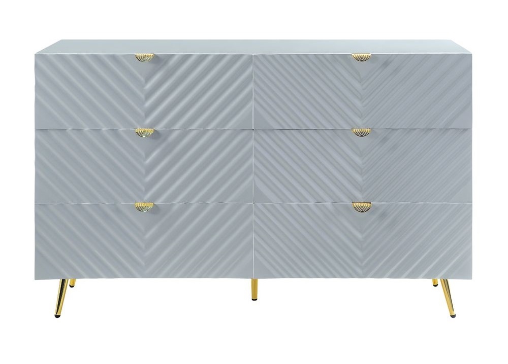 Gaines Wood/Metal Panel Bedroom Set
