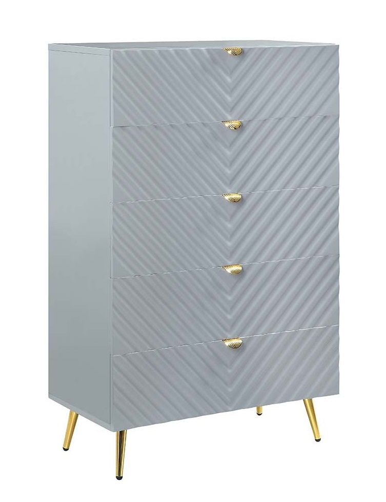 Gaines Wood/Metal Chest w/5 Drawers
