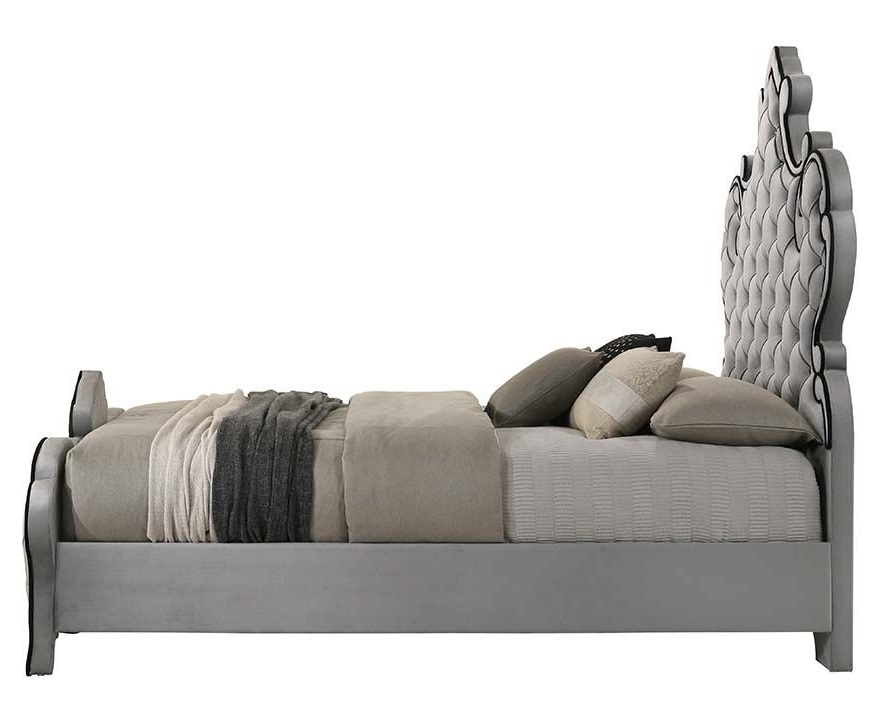 Perine Fabric/Wood Tufted Panel Bed, Eastern King Size
