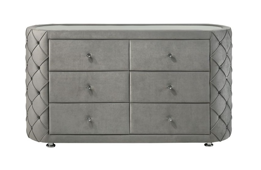 Perine 6 Drawers Upholstered Dresser
