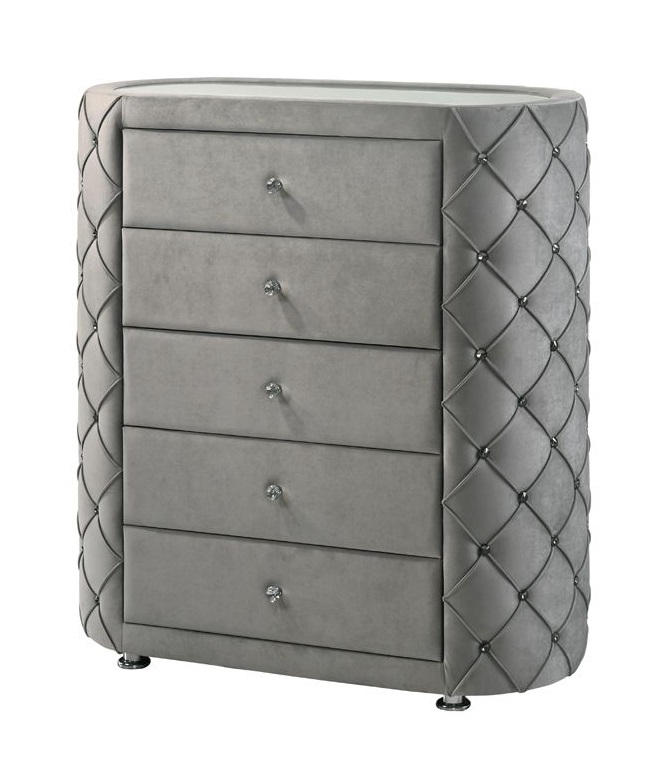 5 Dresser Drawers Upholstered Dresser