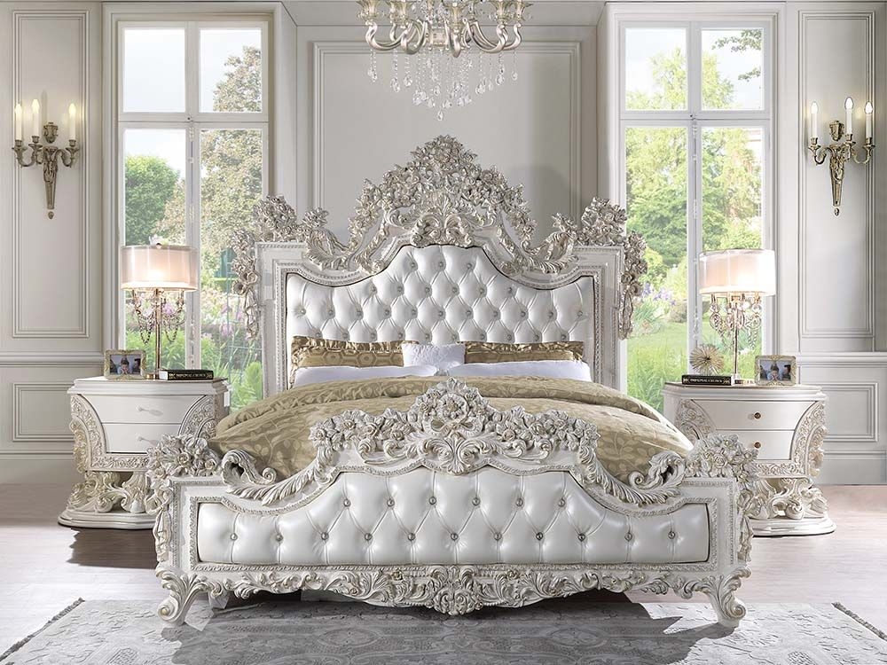 Adara PU/Wood Tufted Panel Bedroom Set