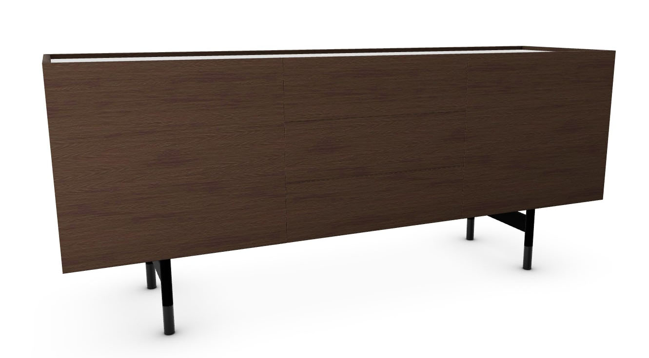 Horizon Ceramic/Wood/Metal Customizable Sideboard w/2 Doors & 3 Drawers & Metal Feet