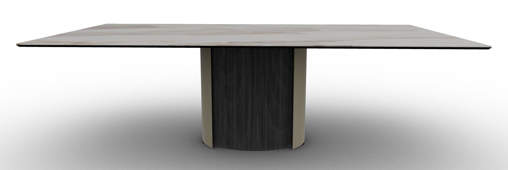 Yoroi W98.4-inch Ceramic/Metal/Wood Customizable Rectangular Dining Table