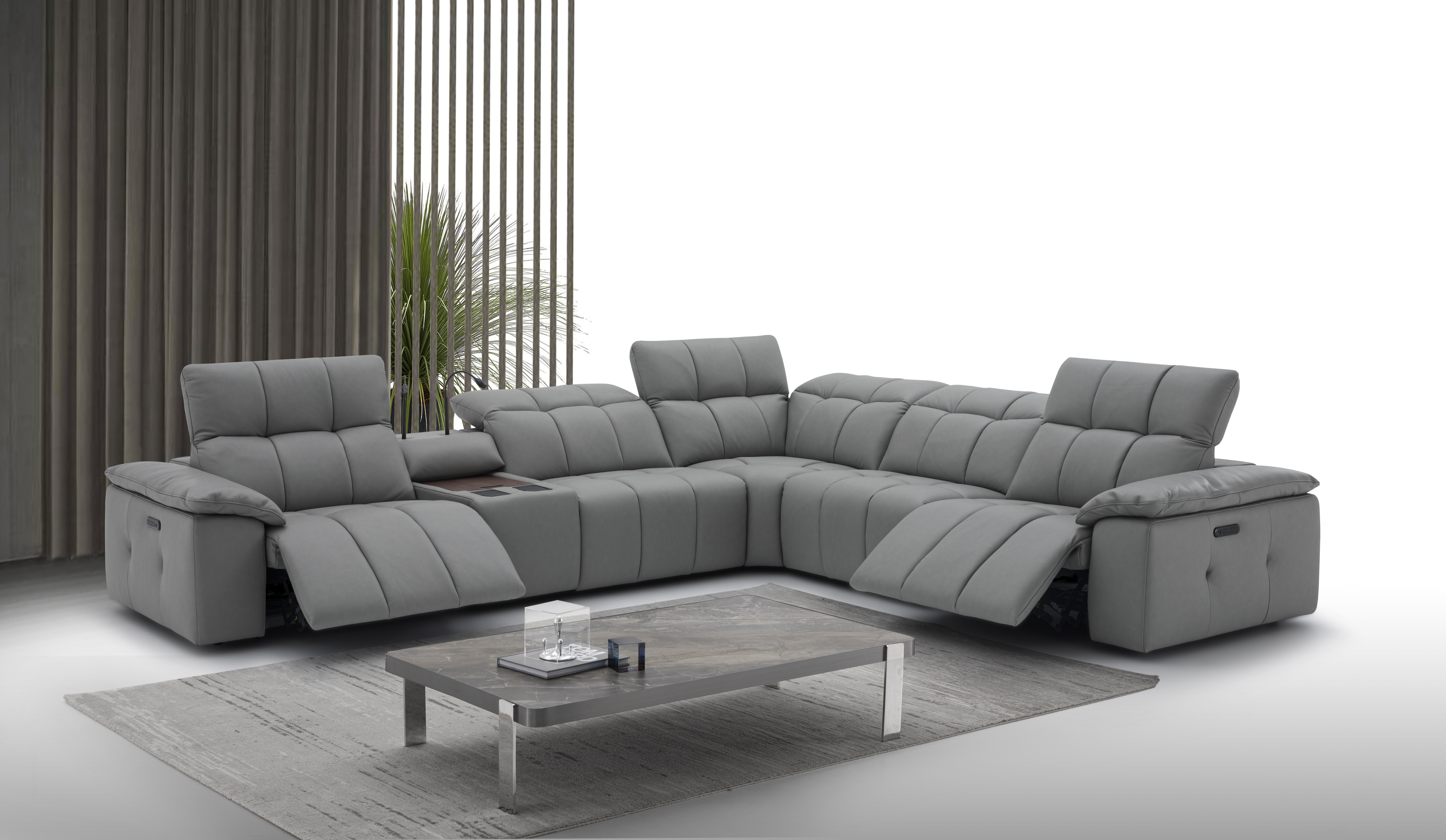 Beaumont Leather Sectional Sofa