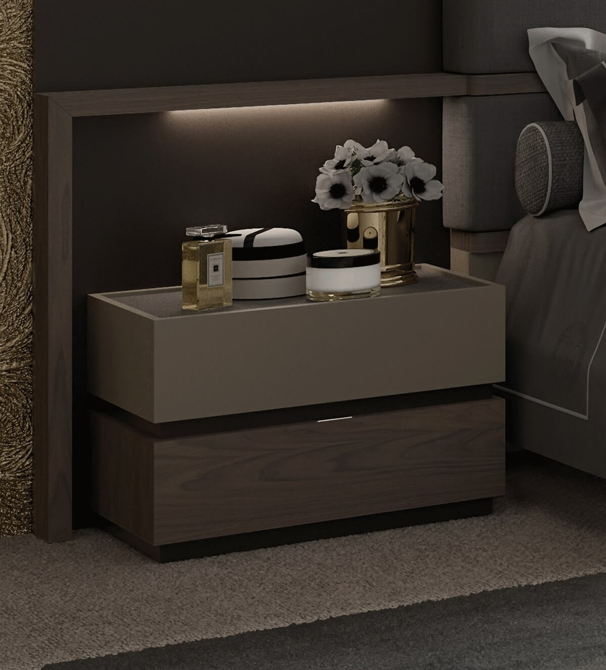 Leo Nightstand w/2 Drawers