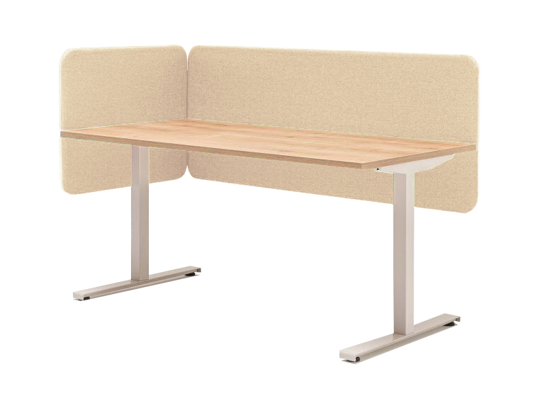Twin Acoustic Fabric Side Screen for Bench Desk
