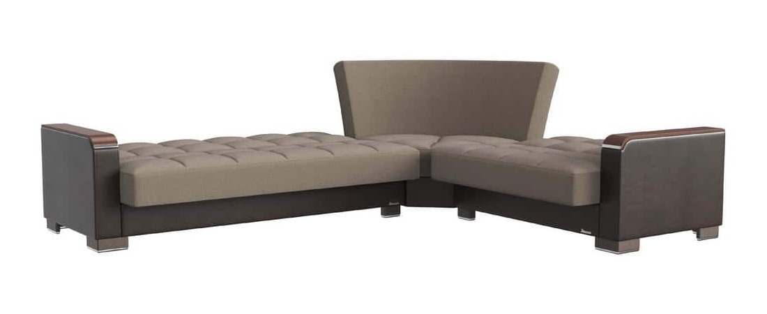 Armada X Fabric/PU Convertible L-Shaped Sectional