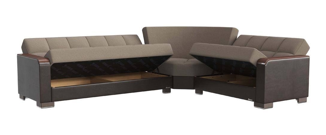 Armada X Fabric/PU Convertible L-Shaped Sectional