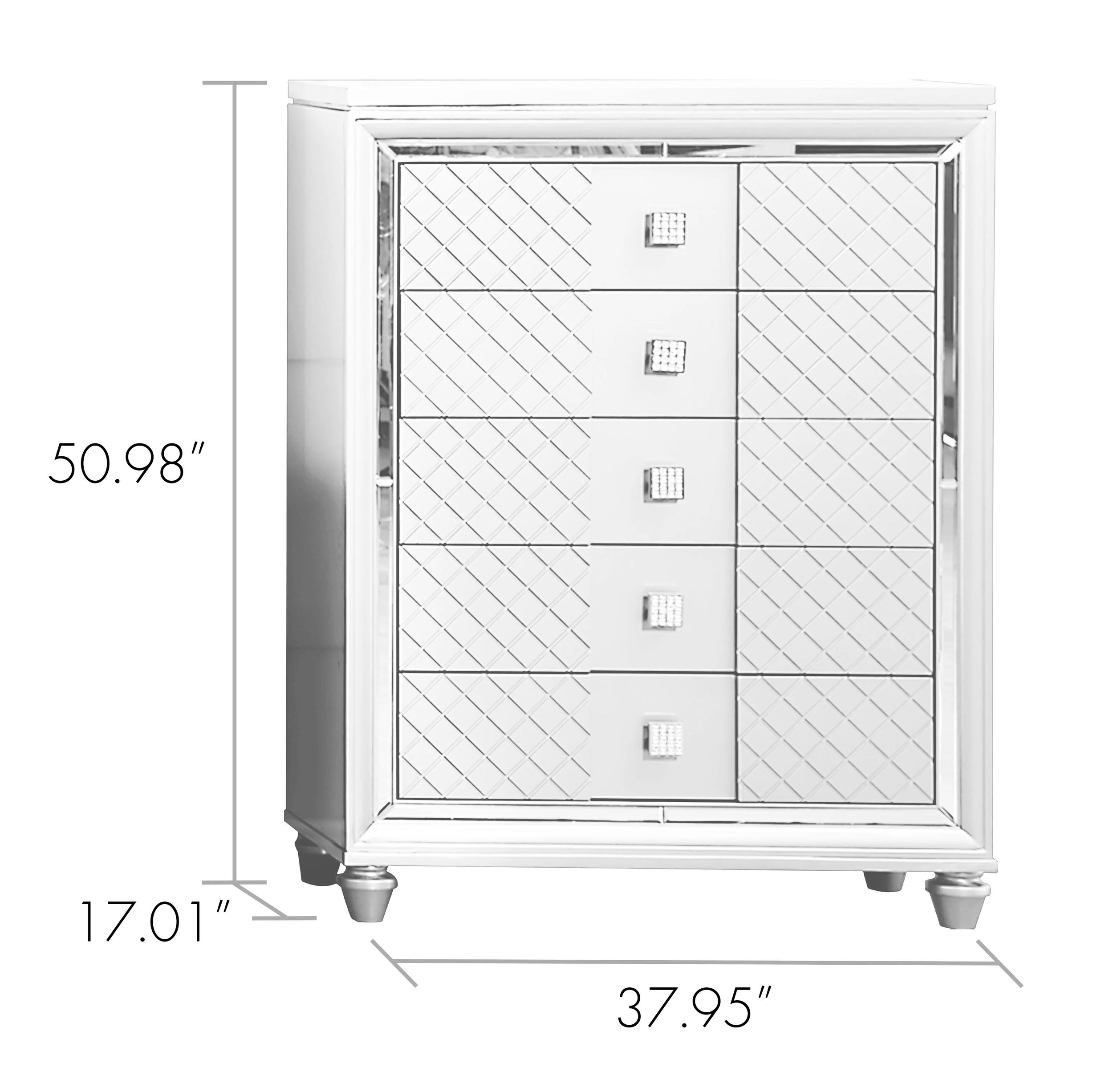 Seri Tall Dresser Chest with 5 Drawers