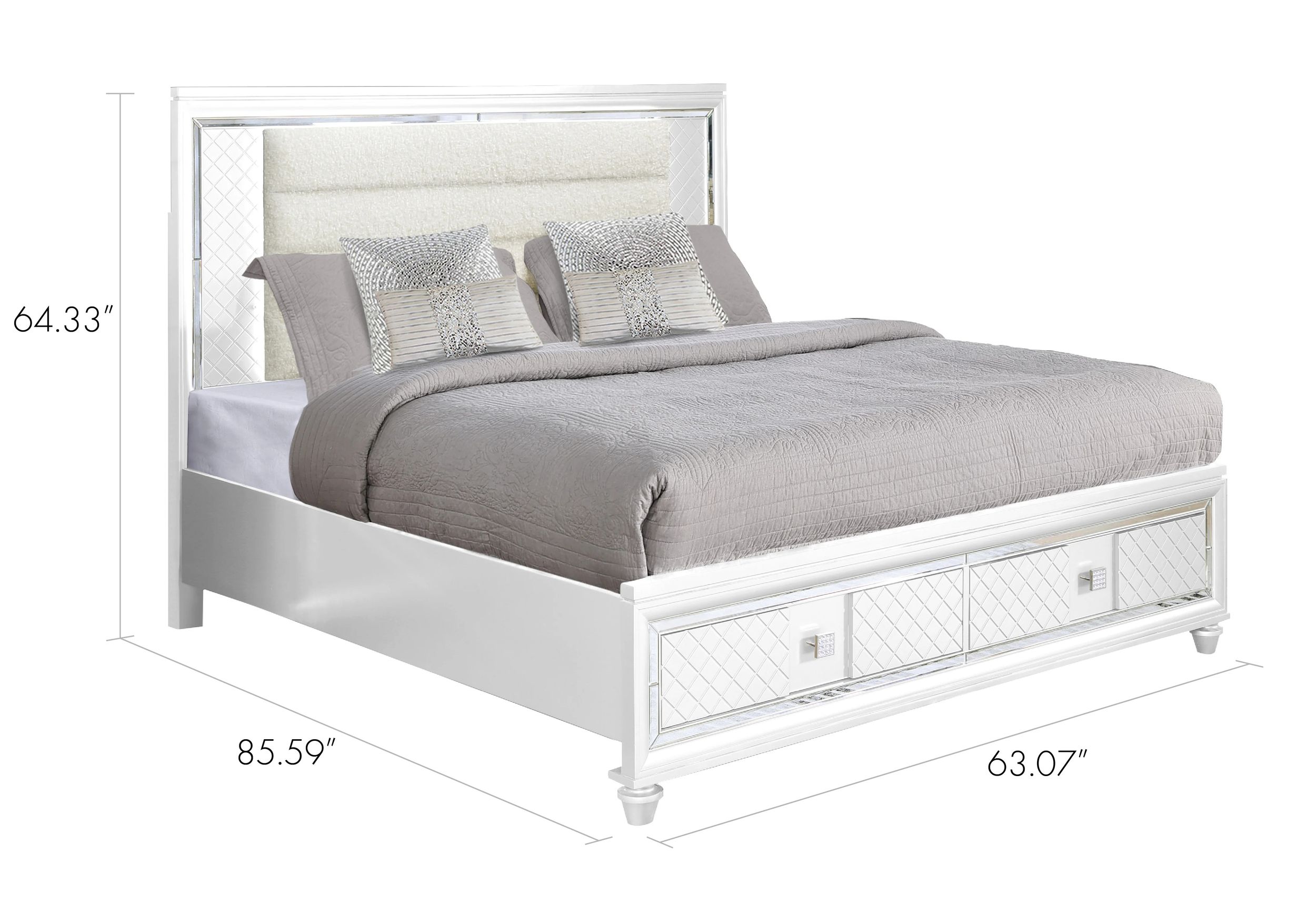 Moy 4pc Queen Bed and Bedroom Set
