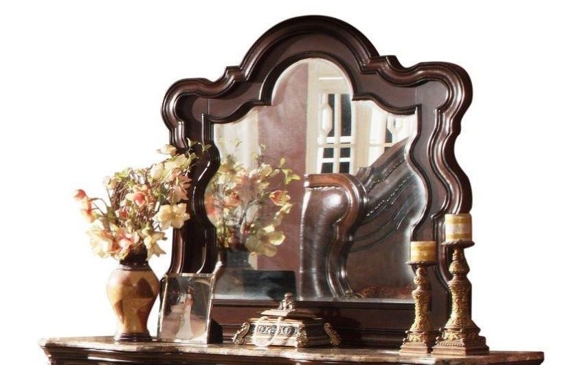 Mirror in Walnut in Walnut and Wood