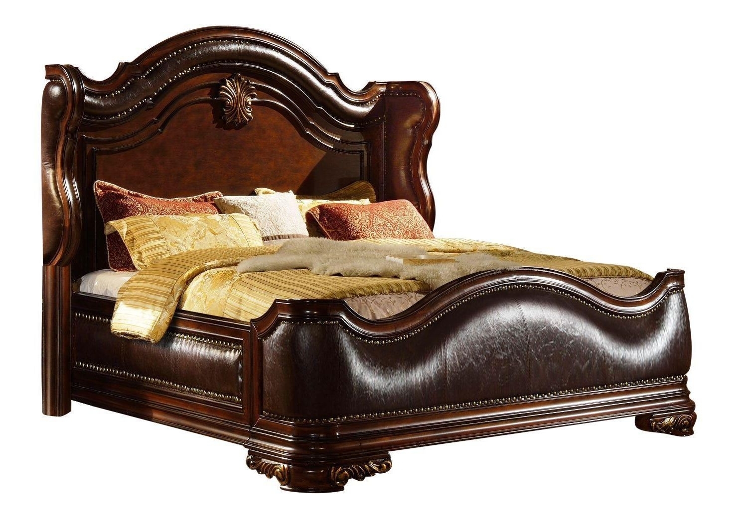 Wooden Double Bed with Drawers 