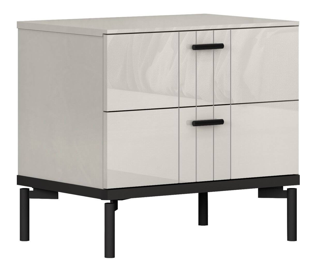  Bella 16.5" Tall 2 Drawer Nightstand