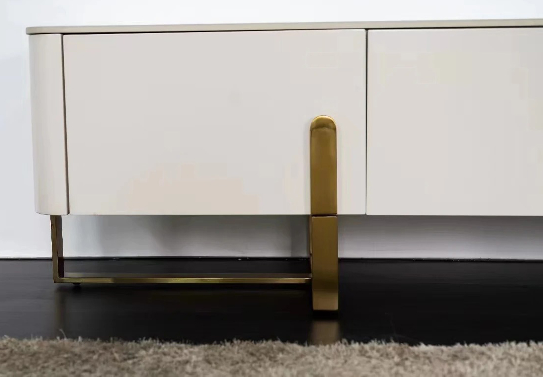 Bella Porcelain Top TV Sideboard with 4 Soft Close Storage Compartments