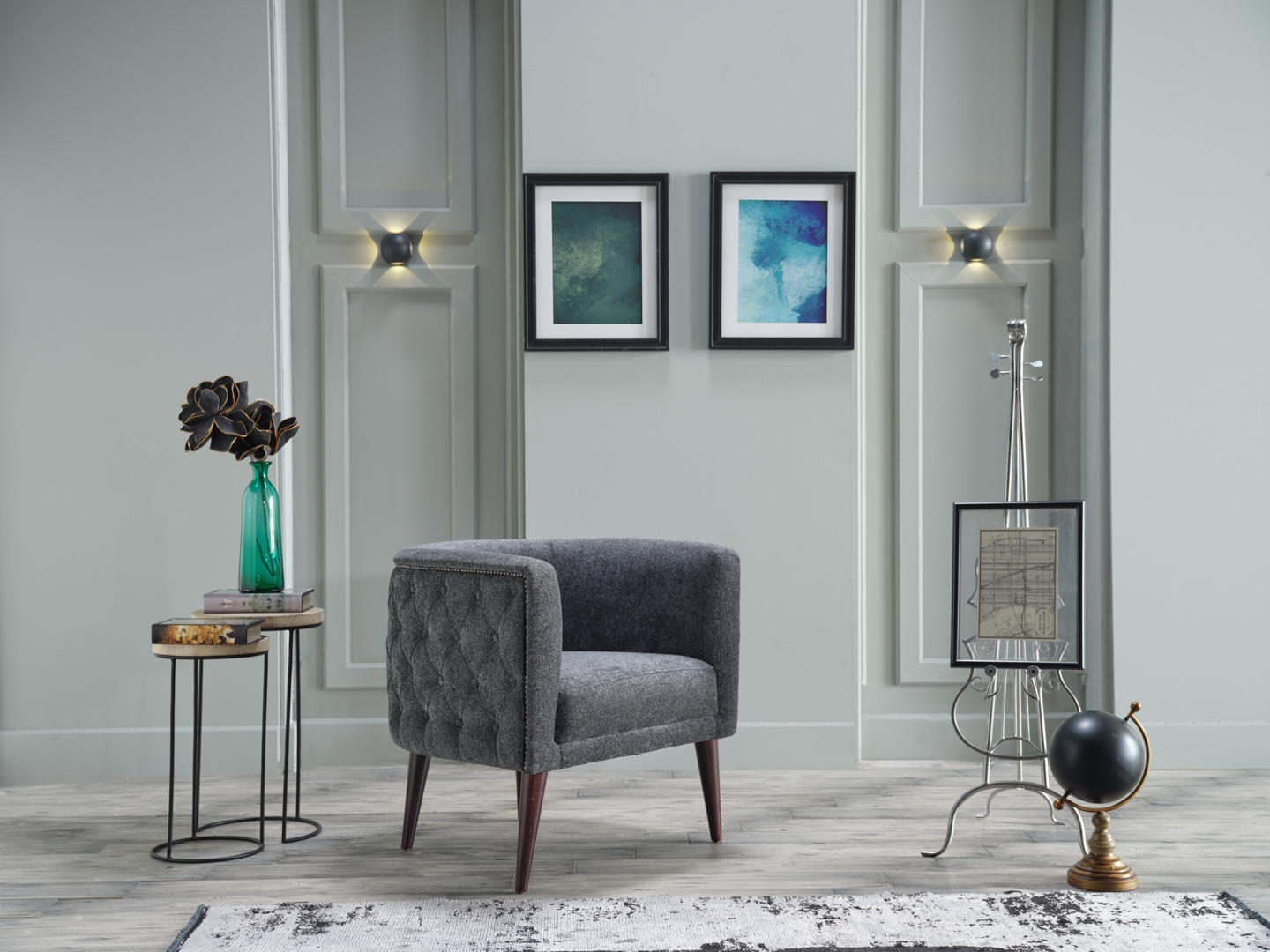 Selma Fabric Accent Armchair