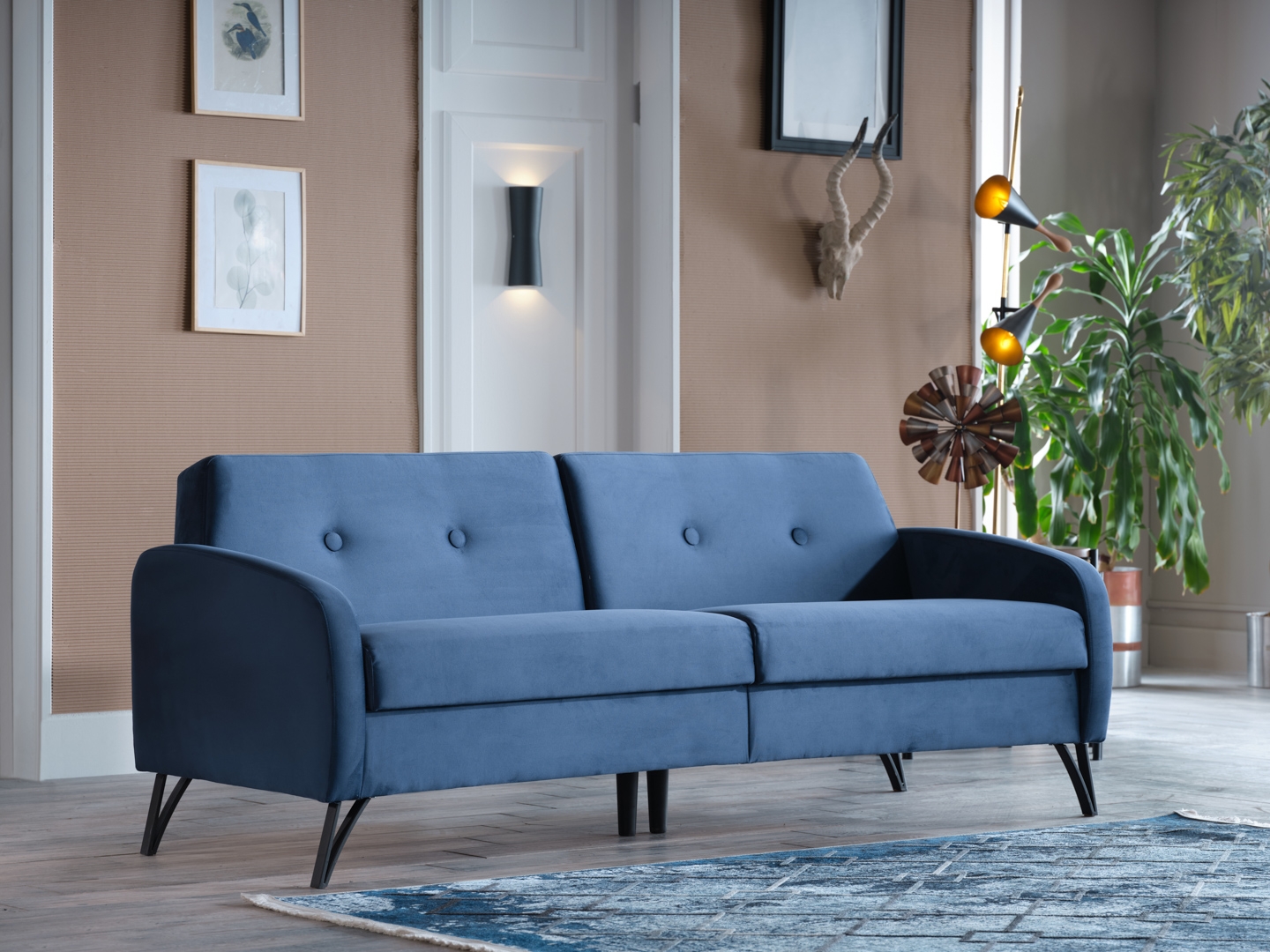 Juniper Fabric Storage Sleeper Sofa