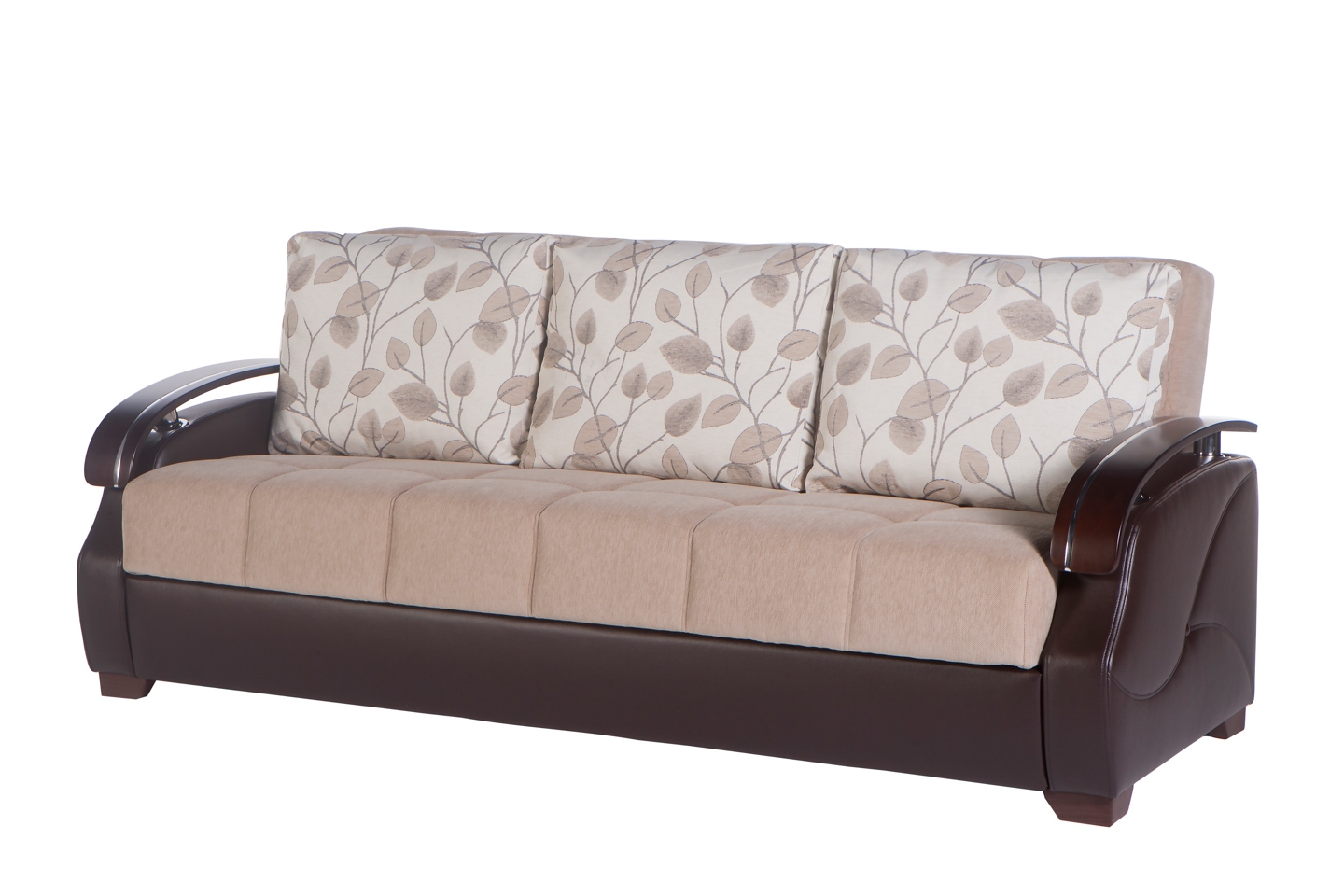 Costa Fabric/PU Storage Sleeper Living Room Set