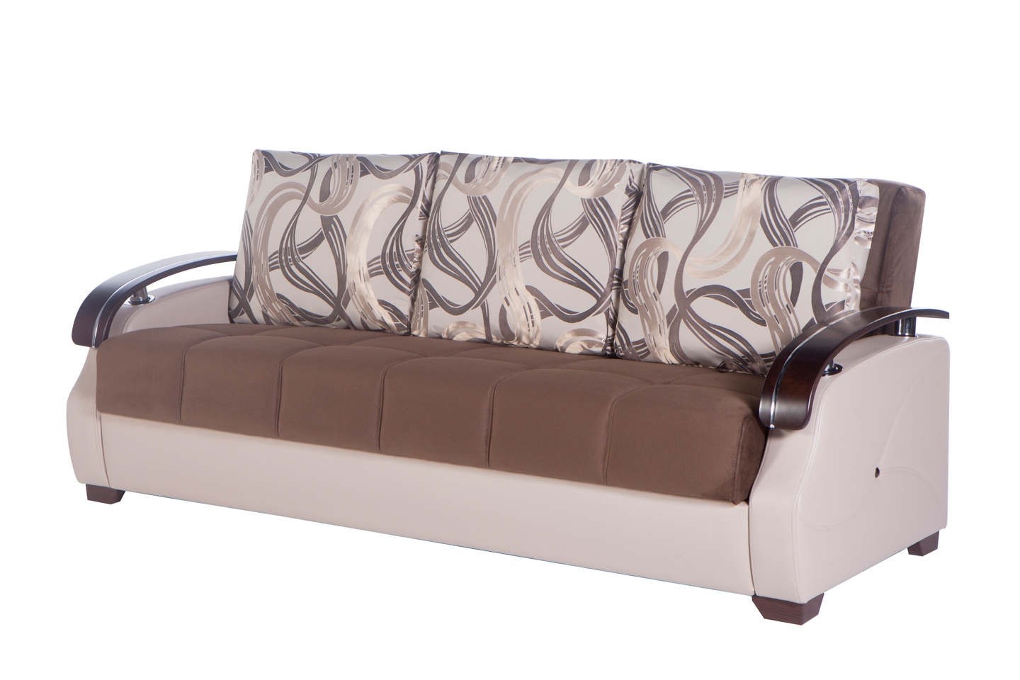 Costa Fabric/PU Storage Sleeper Living Room Set