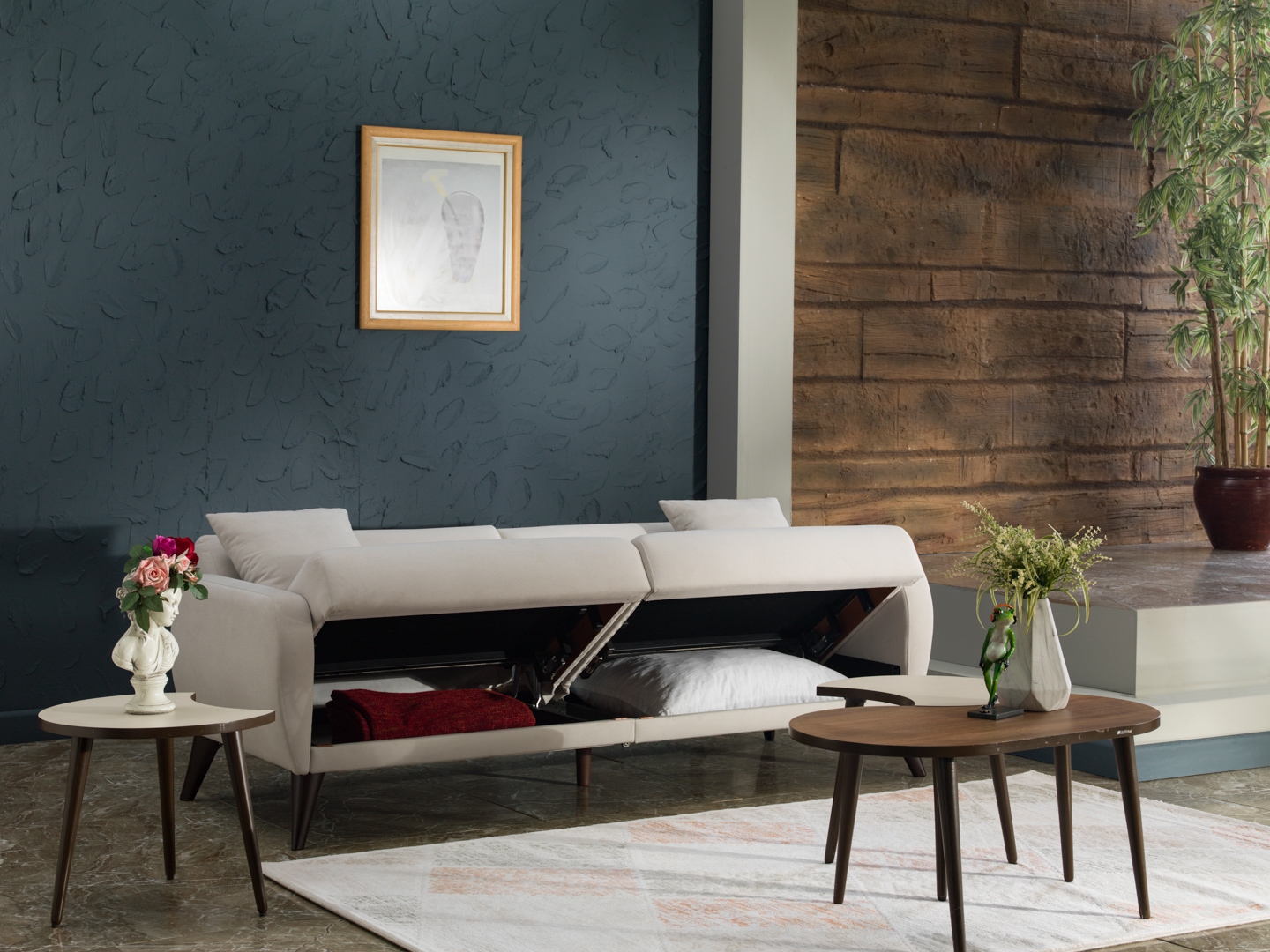 Flexy Fabric Storage Sleeper Sofa In a Box