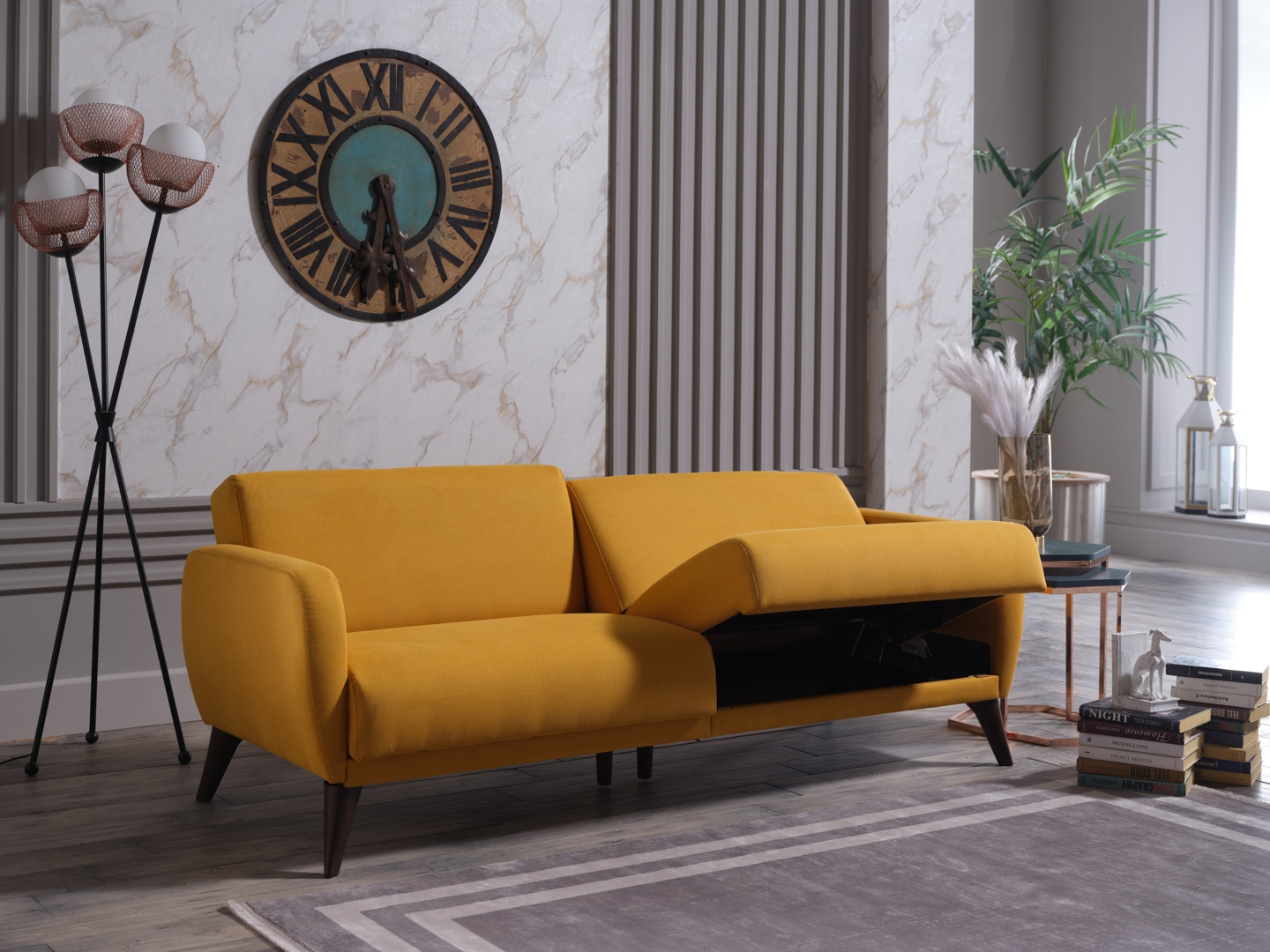 Flexy Fabric Storage Sleeper Sofa In a Box