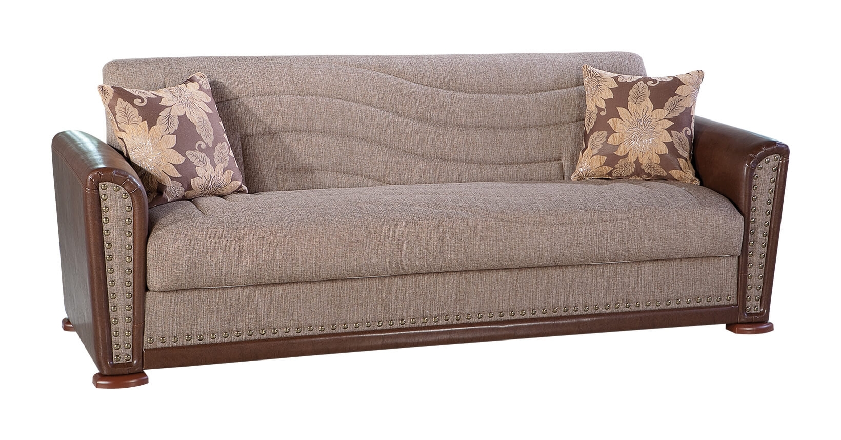 Alfa Fabric/PU Storage Sleeper Living Room Set