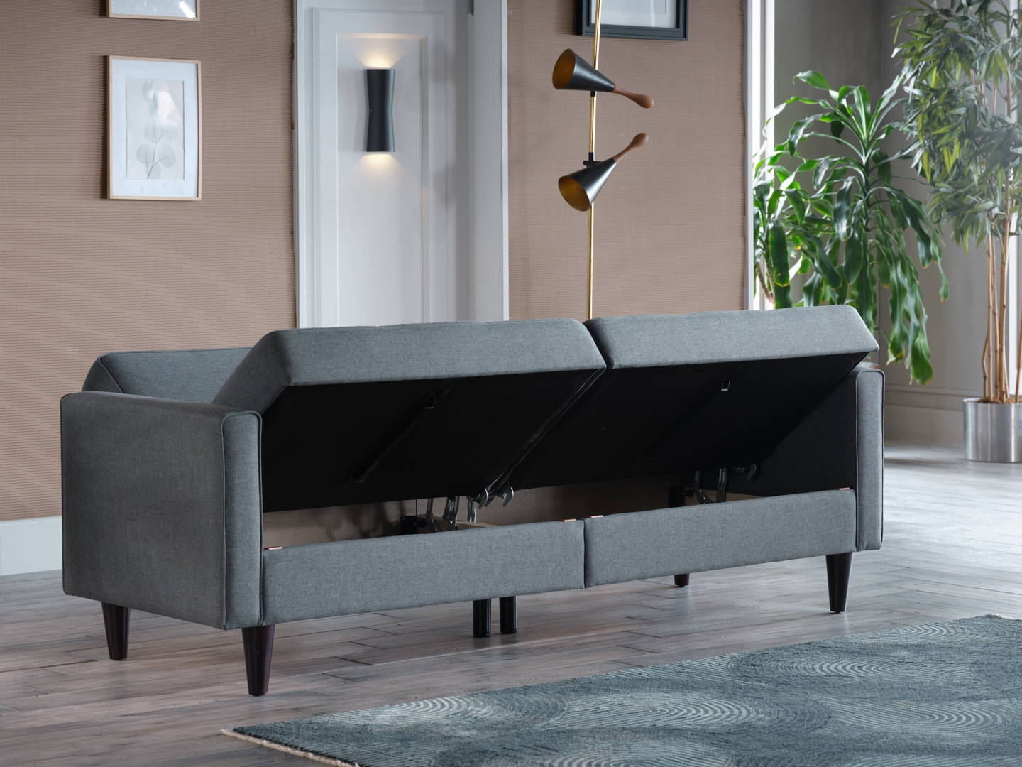 Sawyer Fabric Storage Sleeper Sofa