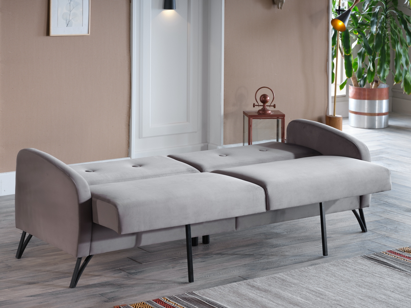 Juniper Fabric Storage Sleeper Sofa