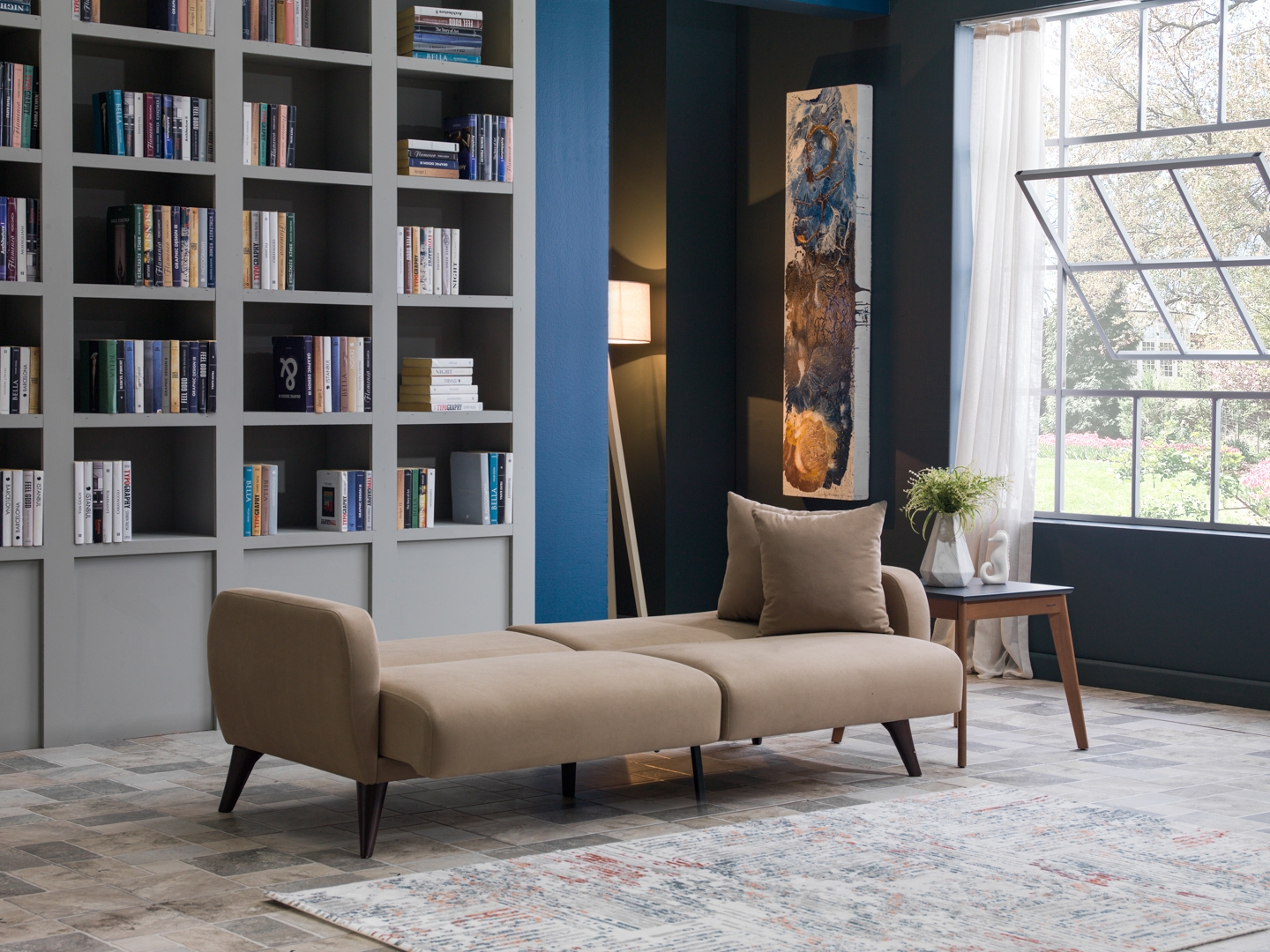 Flexy Fabric Storage Sleeper Sofa In a Box