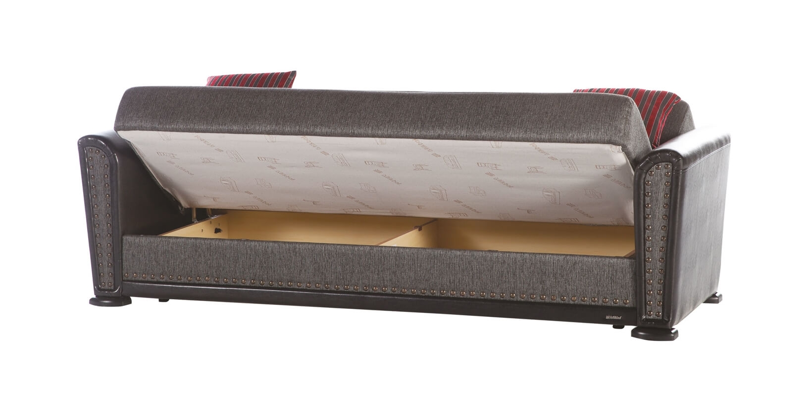 Alfa Fabric/PU Storage Sleeper Sofabed