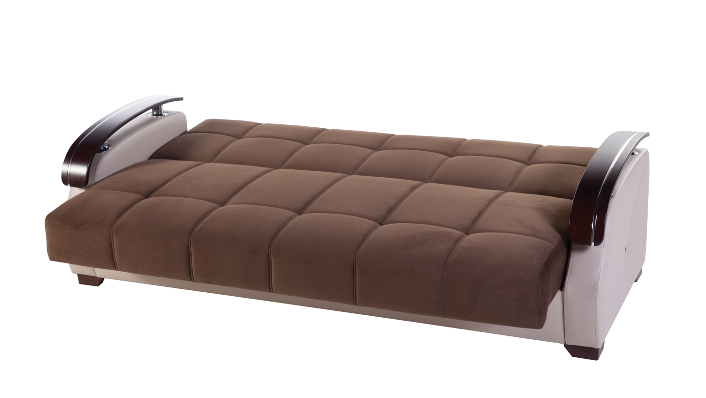 Costa Fabric/PU Storage Sleeper Living Room Set
