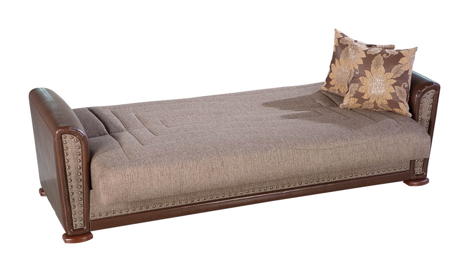 Alfa Fabric/PU Storage Sleeper Sofabed