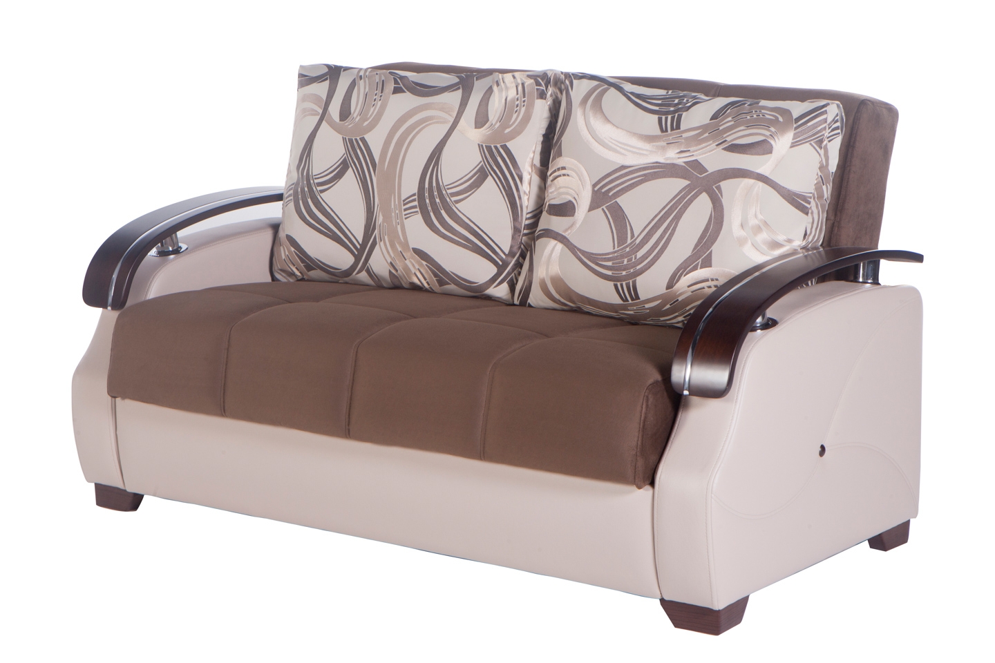 Costa Fabric/PU Storage Sleeper Living Room Set