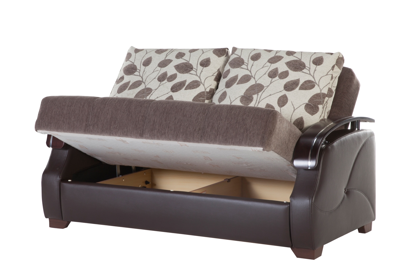 Costa Fabric/PU Storage Sleeper Loveseat