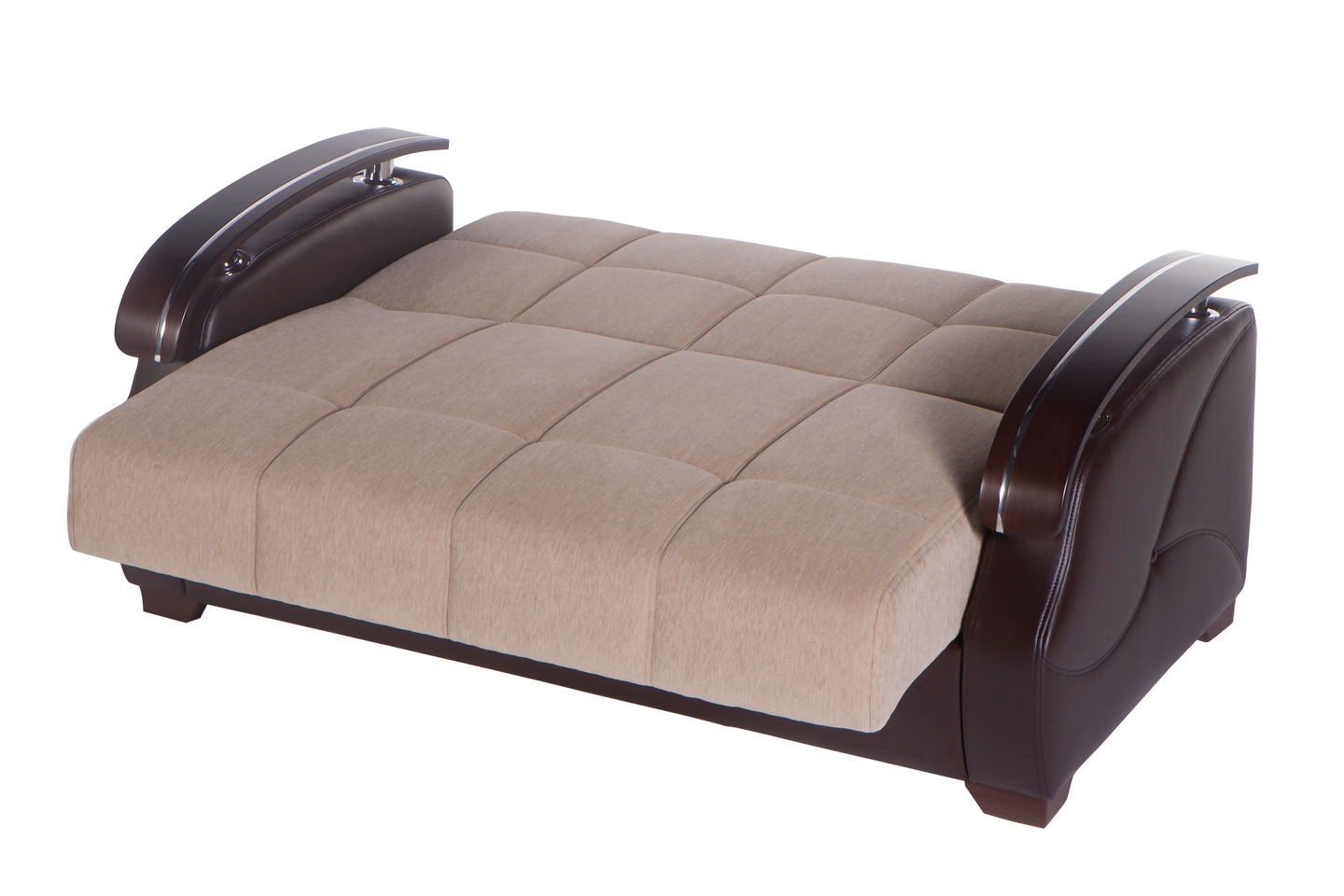Costa Fabric/PU Storage Sleeper Loveseat
